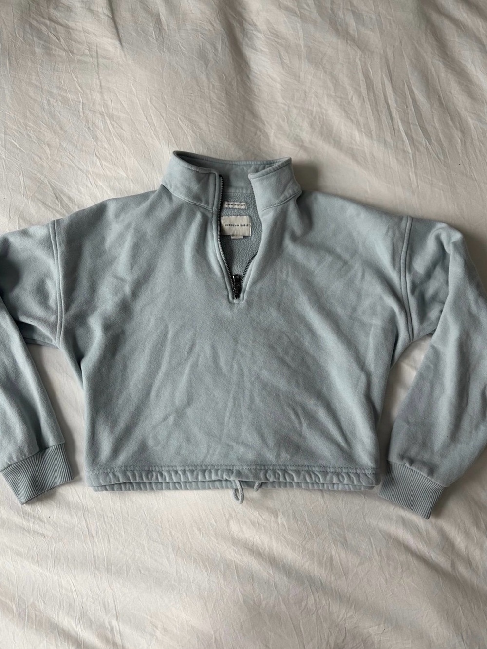 American Eagle Soft & Sexy Blue Quarter Zip Pullover XS